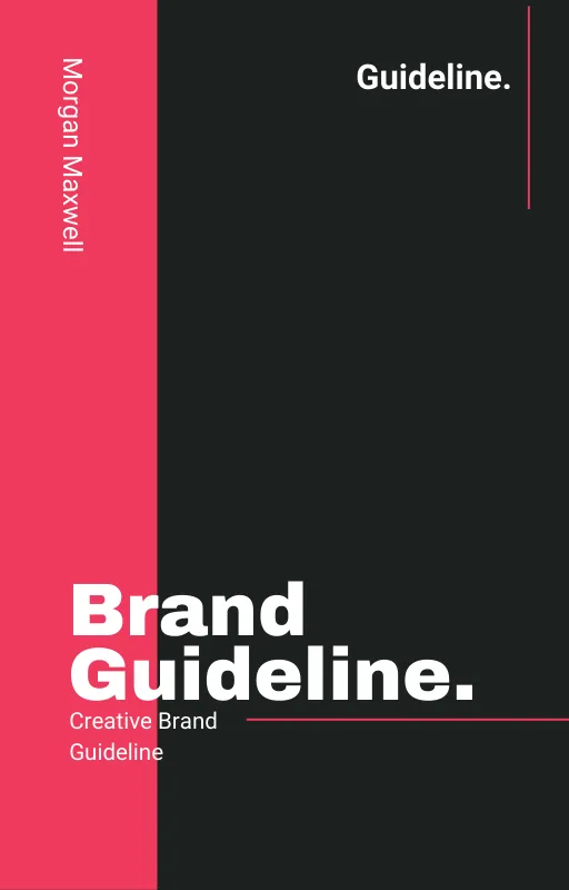 Minimalist brand guideline book cover design